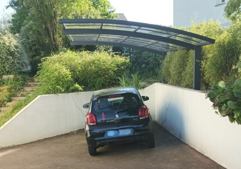 Carport aluminium autoporté 2 pieds